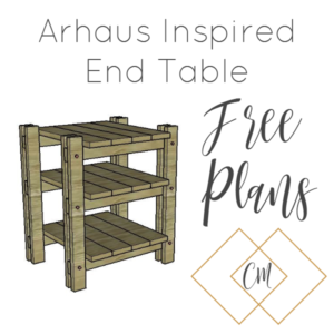Arhaus Inspired End Table Free Plans
