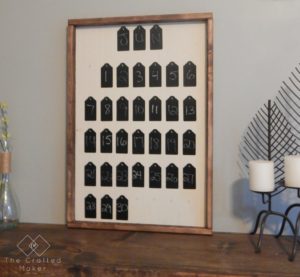 DIY Chalkboard Tag Calendar - Step by Step Tutorial
