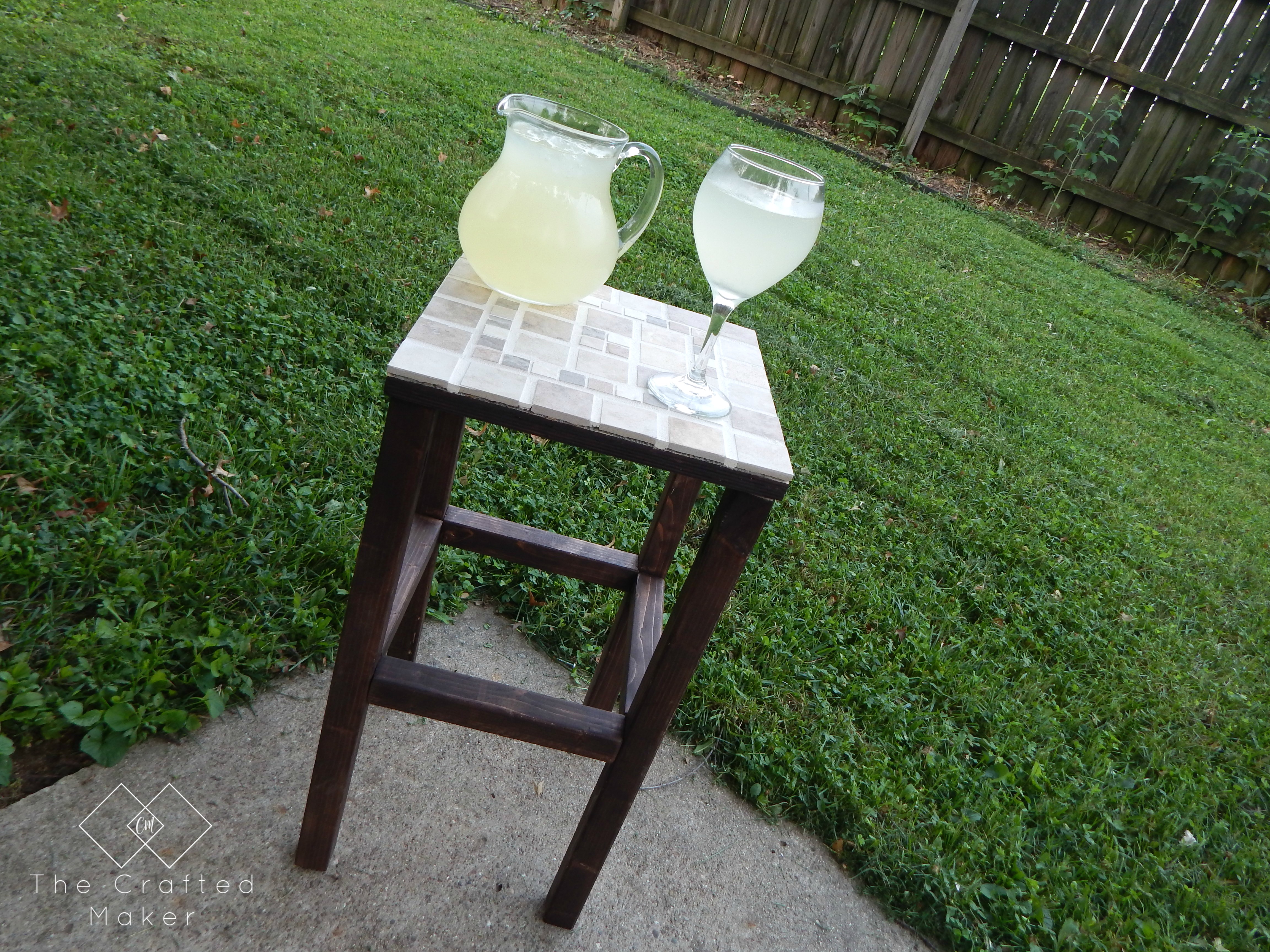 DIY Tiled End Table
